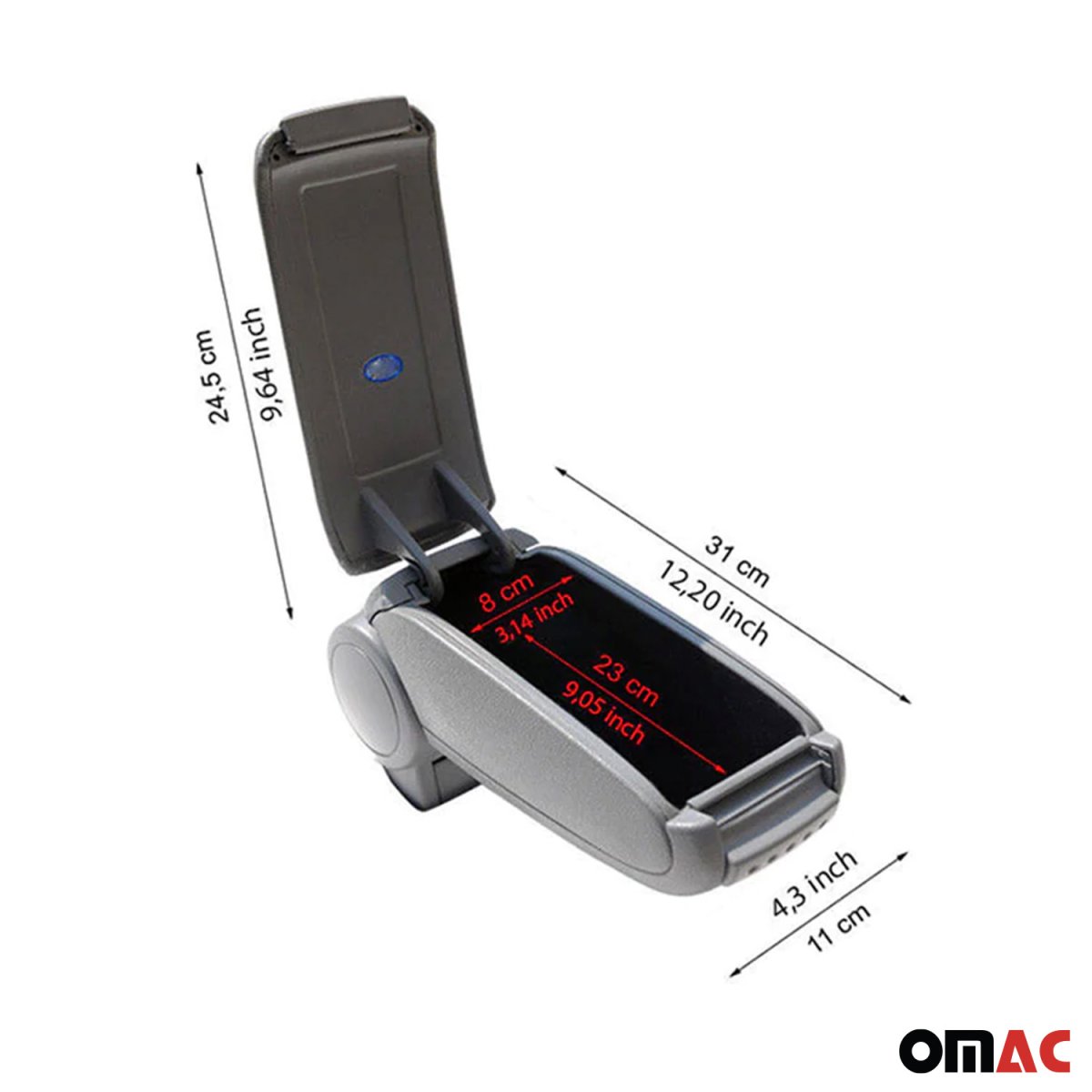 Mercedes E Class W210 Armrest Box Lid - Omac - Wood-Leather - '95-'03